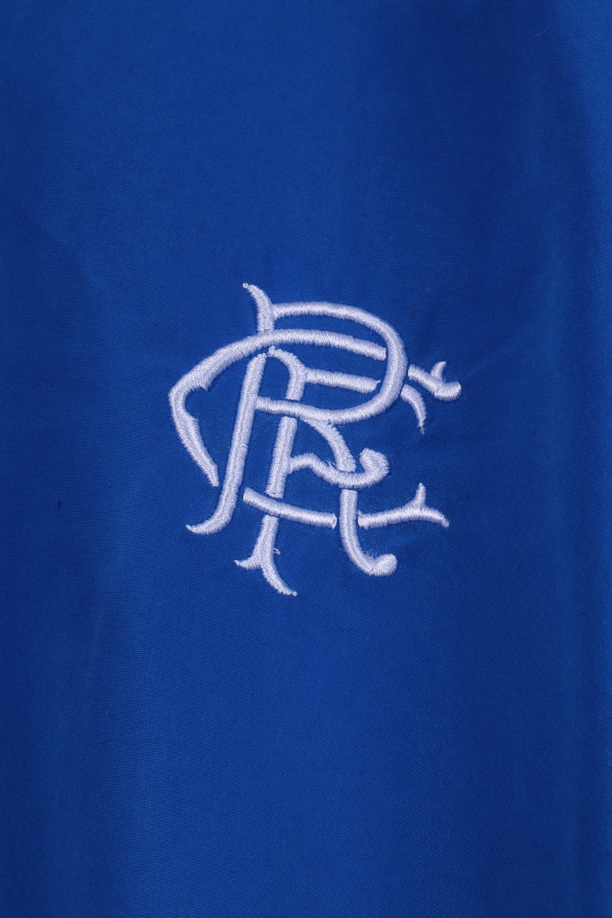 Giacca XL da uomo RANGERS Football Club Blu Top ufficiale per abbigliamento sportivo attivo con cerniera completa