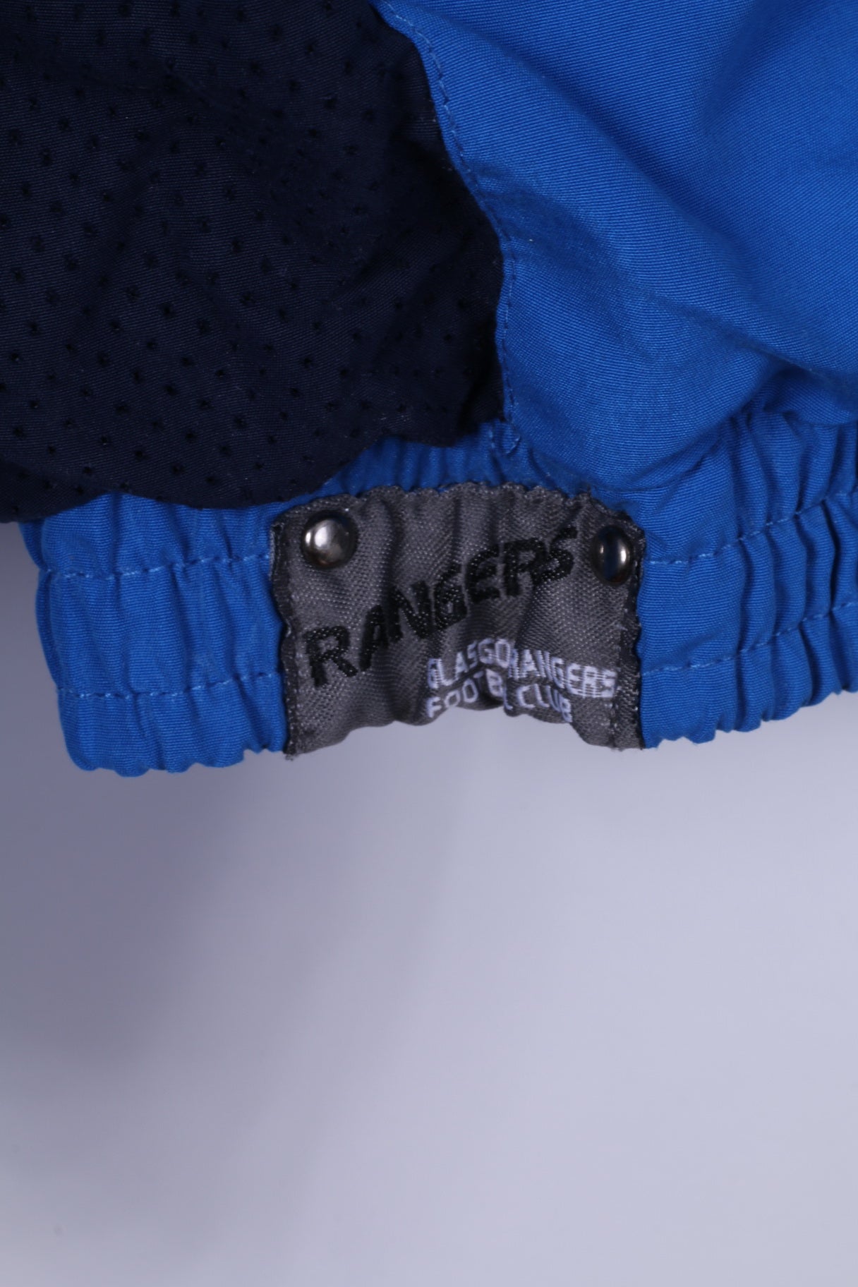 Giacca XL da uomo RANGERS Football Club Blu Top ufficiale per abbigliamento sportivo attivo con cerniera completa