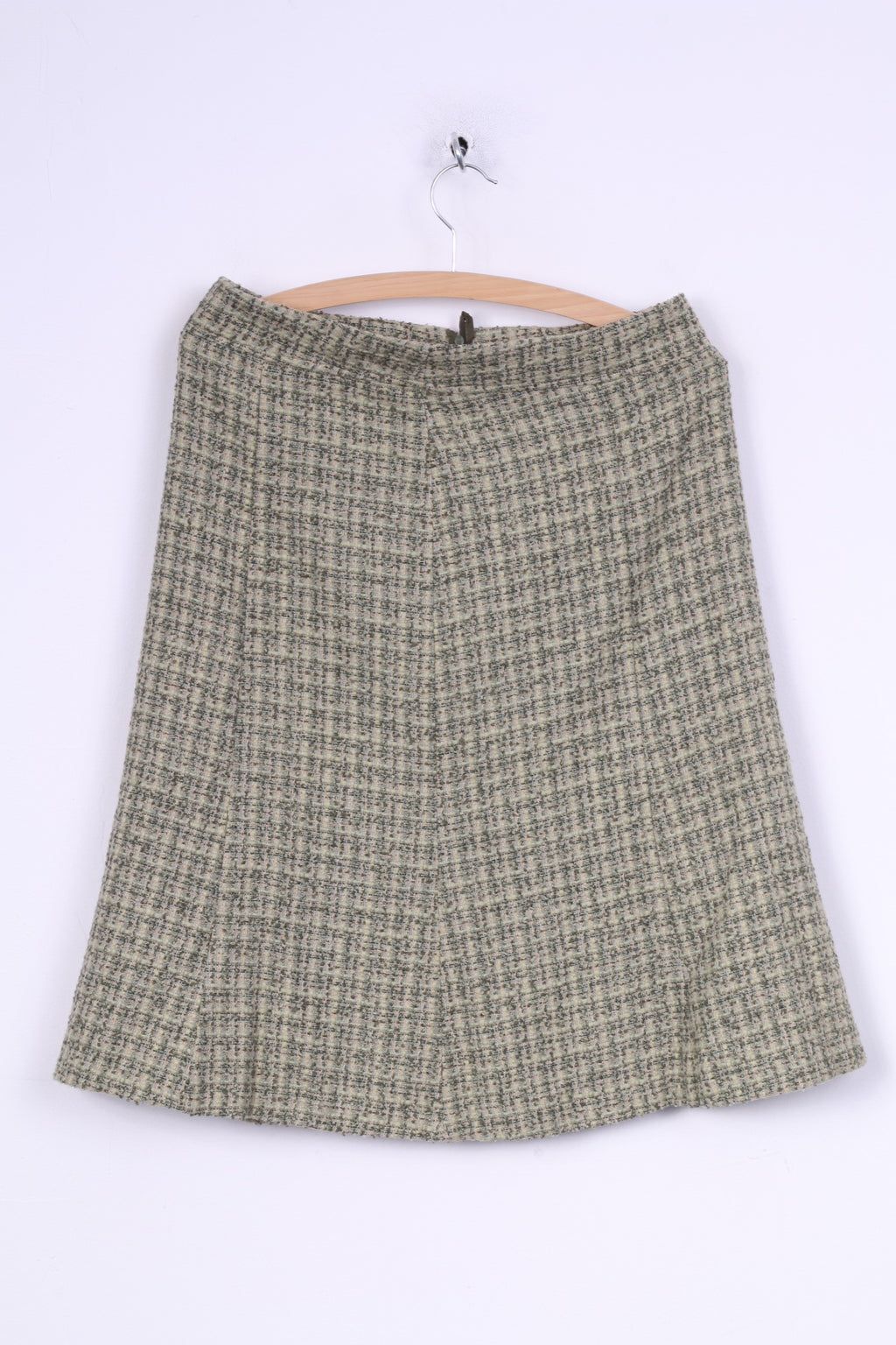 H&amp;M Femme 38 M Jupe Midi Vert A-ligne Plissée À Carreaux