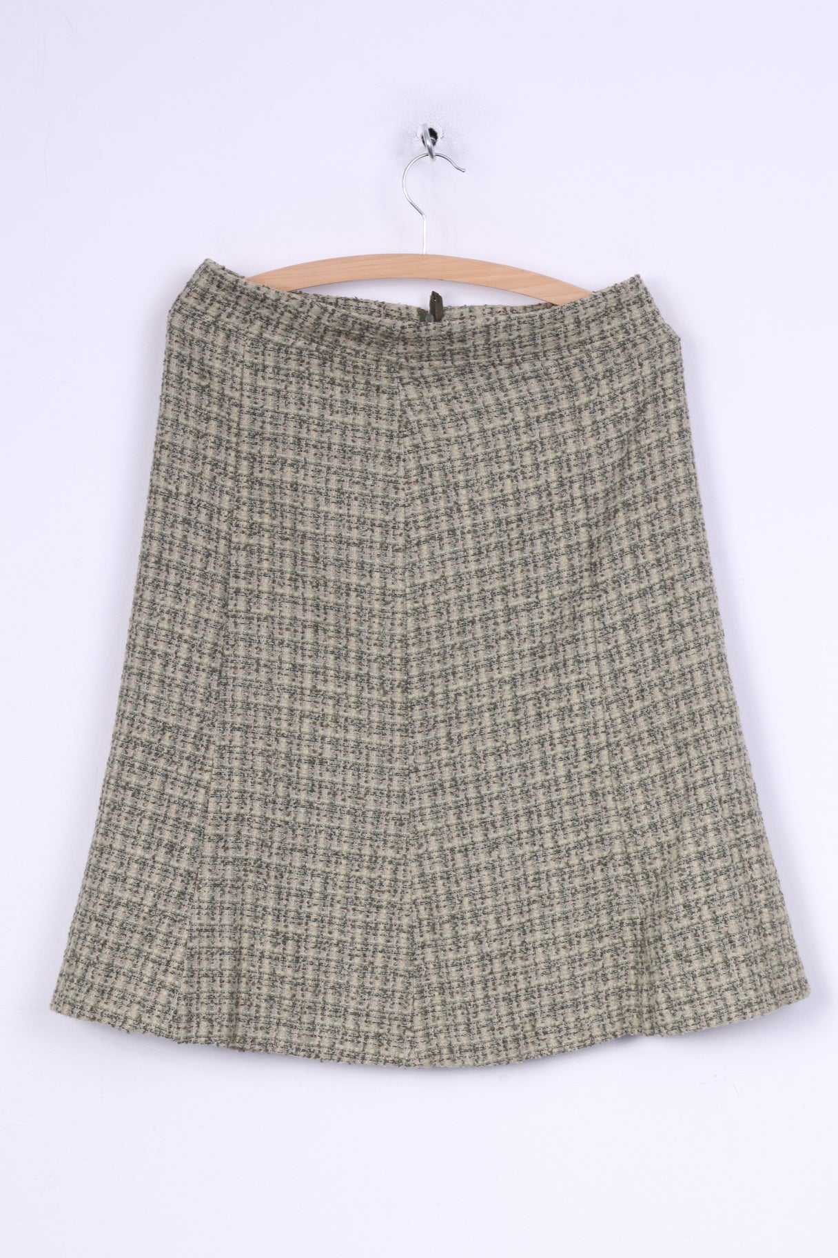 H&amp;M Femme 38 M Jupe Midi Vert A-ligne Plissée À Carreaux