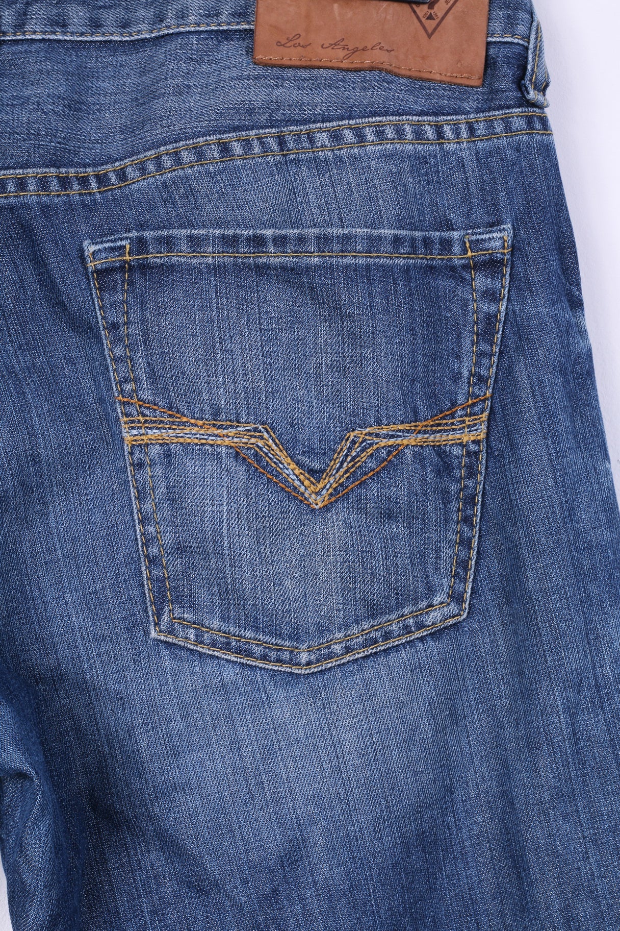 Guess Los Angeles Uomo W32 Pantaloni Jeans in cotone denim Pantaloni a gamba dritta 