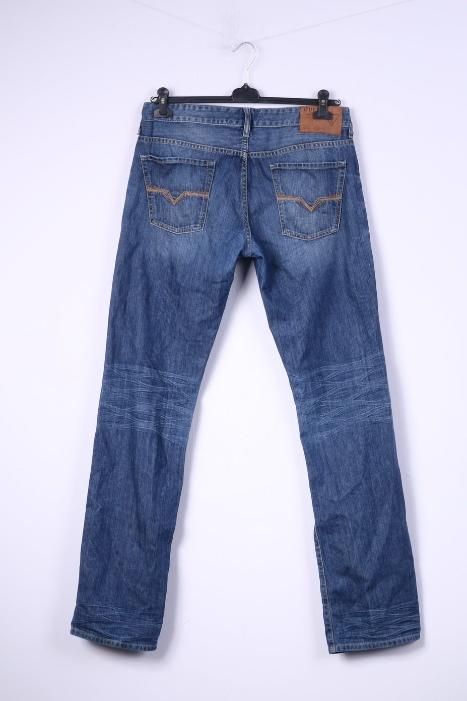 Guess Los Angeles Uomo W32 Pantaloni Jeans in cotone denim Pantaloni a gamba dritta 