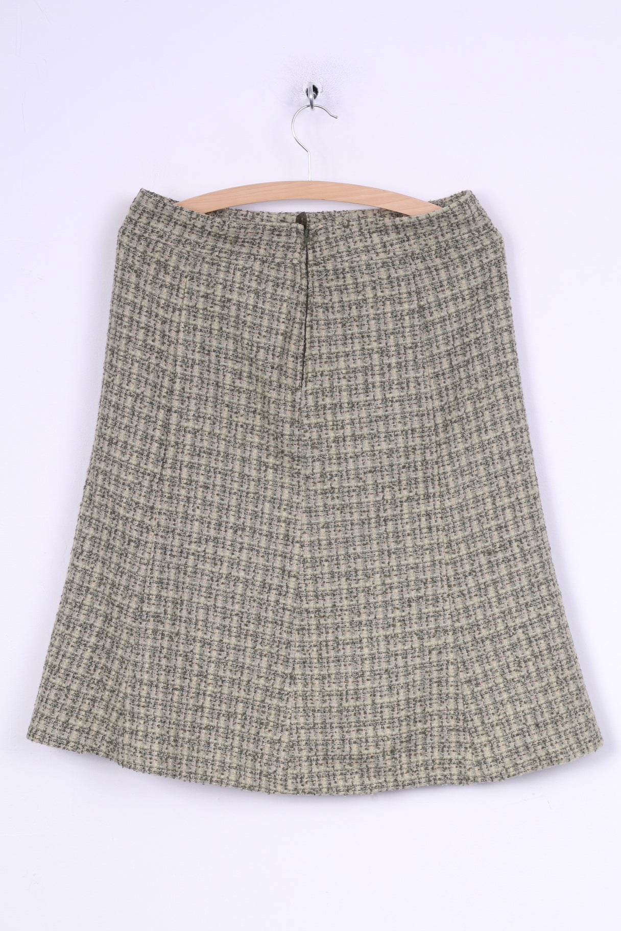 H&amp;M Femme 38 M Jupe Midi Vert A-ligne Plissée À Carreaux