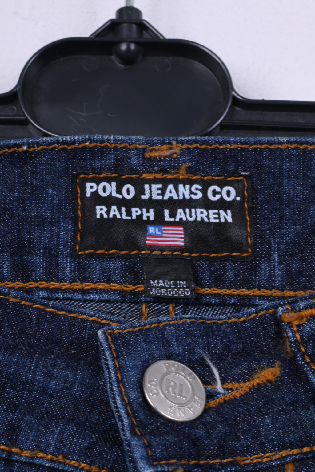 Polo Jeans Co.Ralph Lauren Pantalon W6 L33 Femme Denim Bleu Marine Coton 