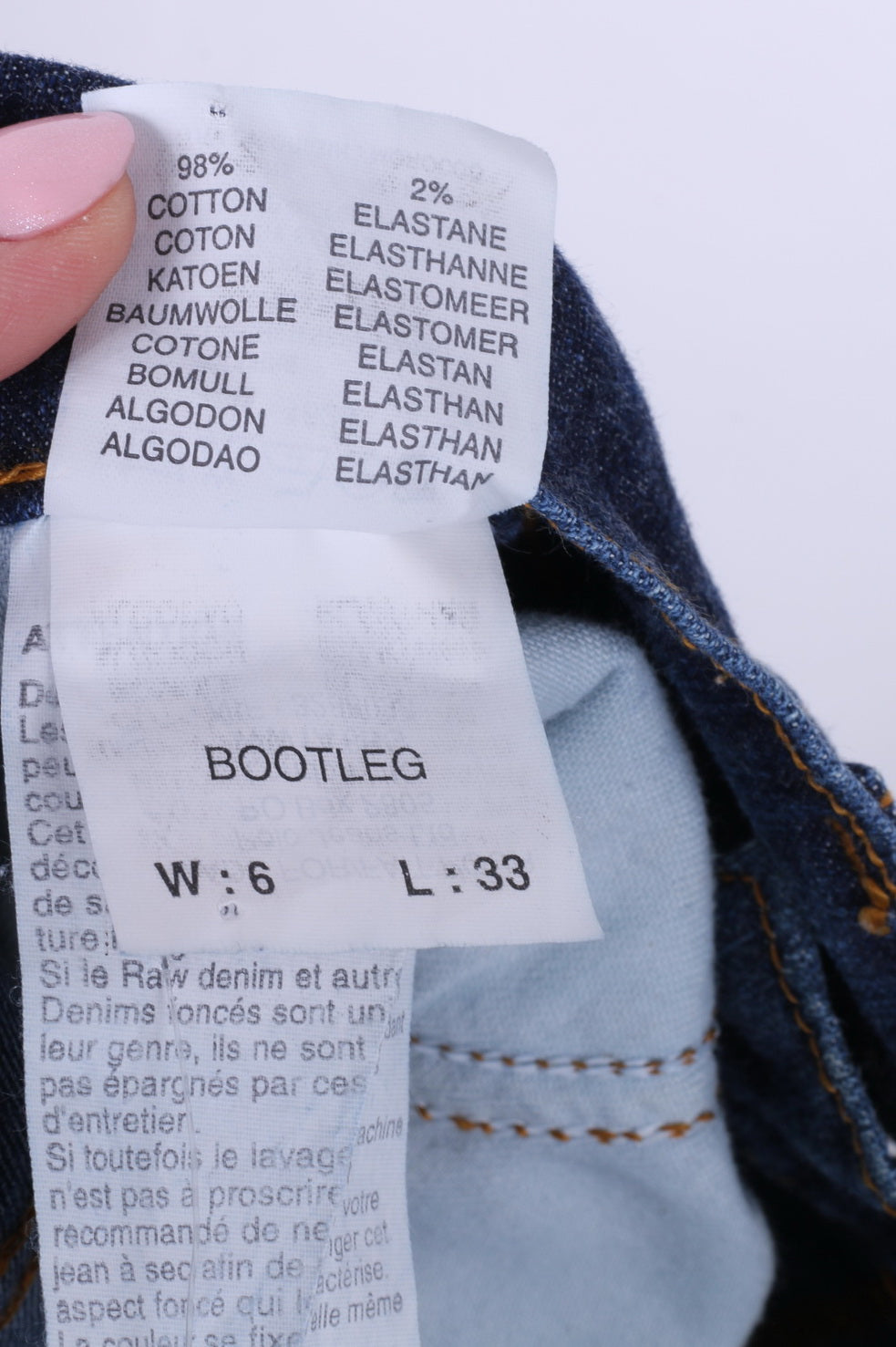 Polo Jeans Co.Ralph Lauren Pantalon W6 L33 Femme Denim Bleu Marine Coton 