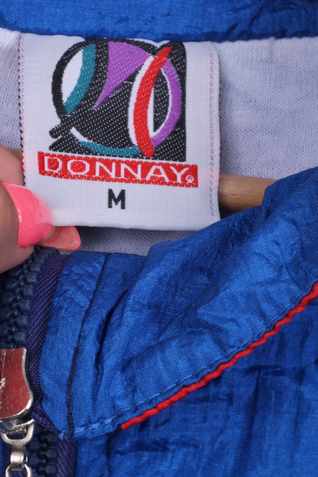 Donnay Giacca da uomo M Blu Allenamento Abbigliamento sportivo leggero Festival Trilobal Nylon Impermeabile Vintage 