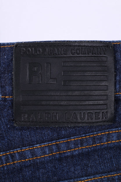 Polo Jeans Co.Ralph Lauren Pantaloni da donna W6 L33 Denim in cotone blu scuro 