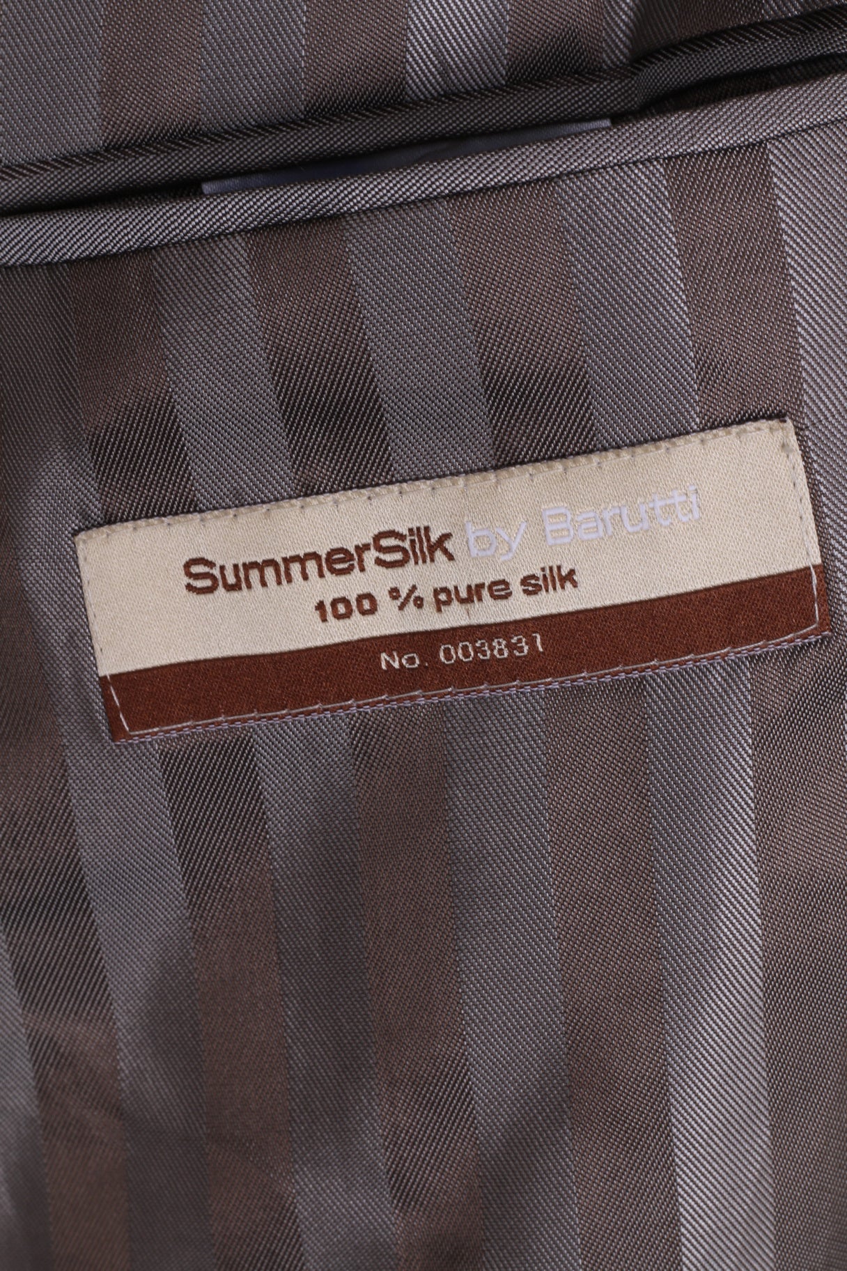 Mario Barutti Mens 54 XL Blazer Beige Silk Herringbone Pads Single Breasted Jacket