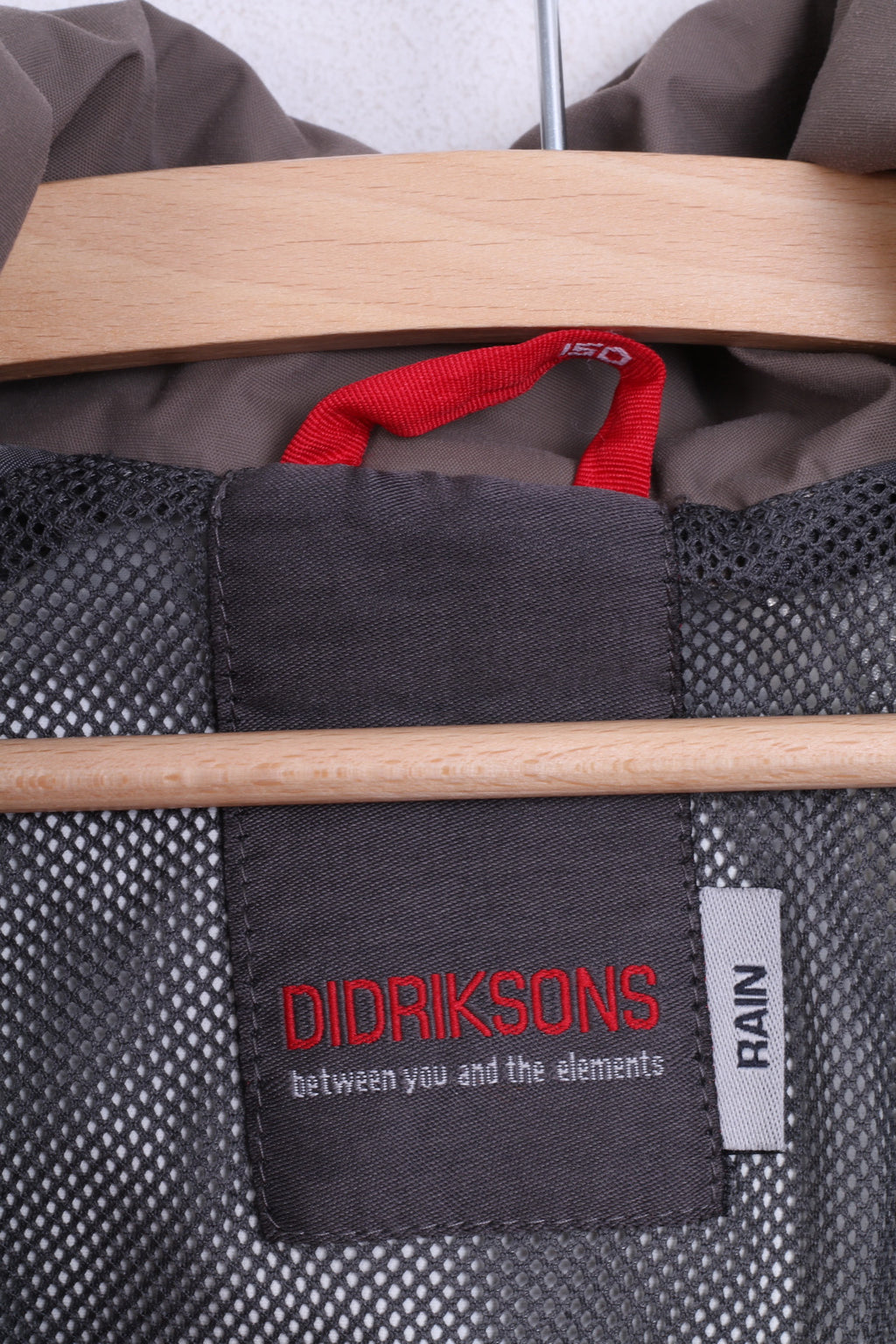 DIDRIKSONS Boys 150 Jacket Taupe Waterproof Hood Nylon - RetrospectClothes