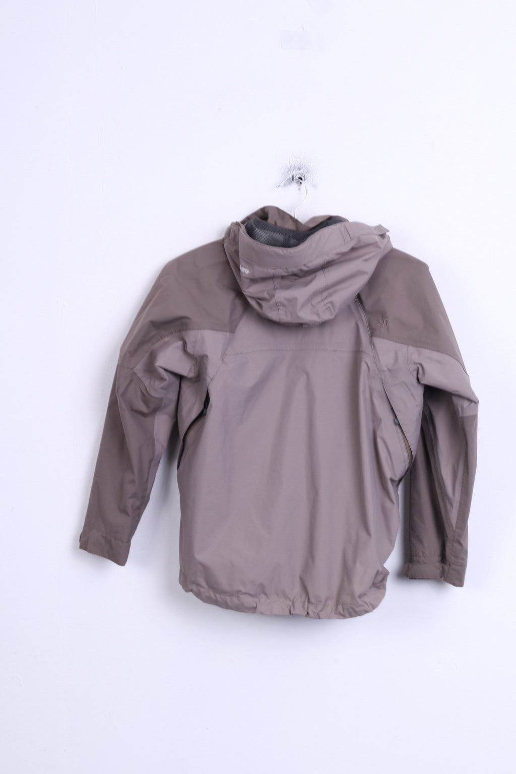 DIDRIKSONS Boys 150 Jacket Taupe Waterproof Hood Nylon - RetrospectClothes