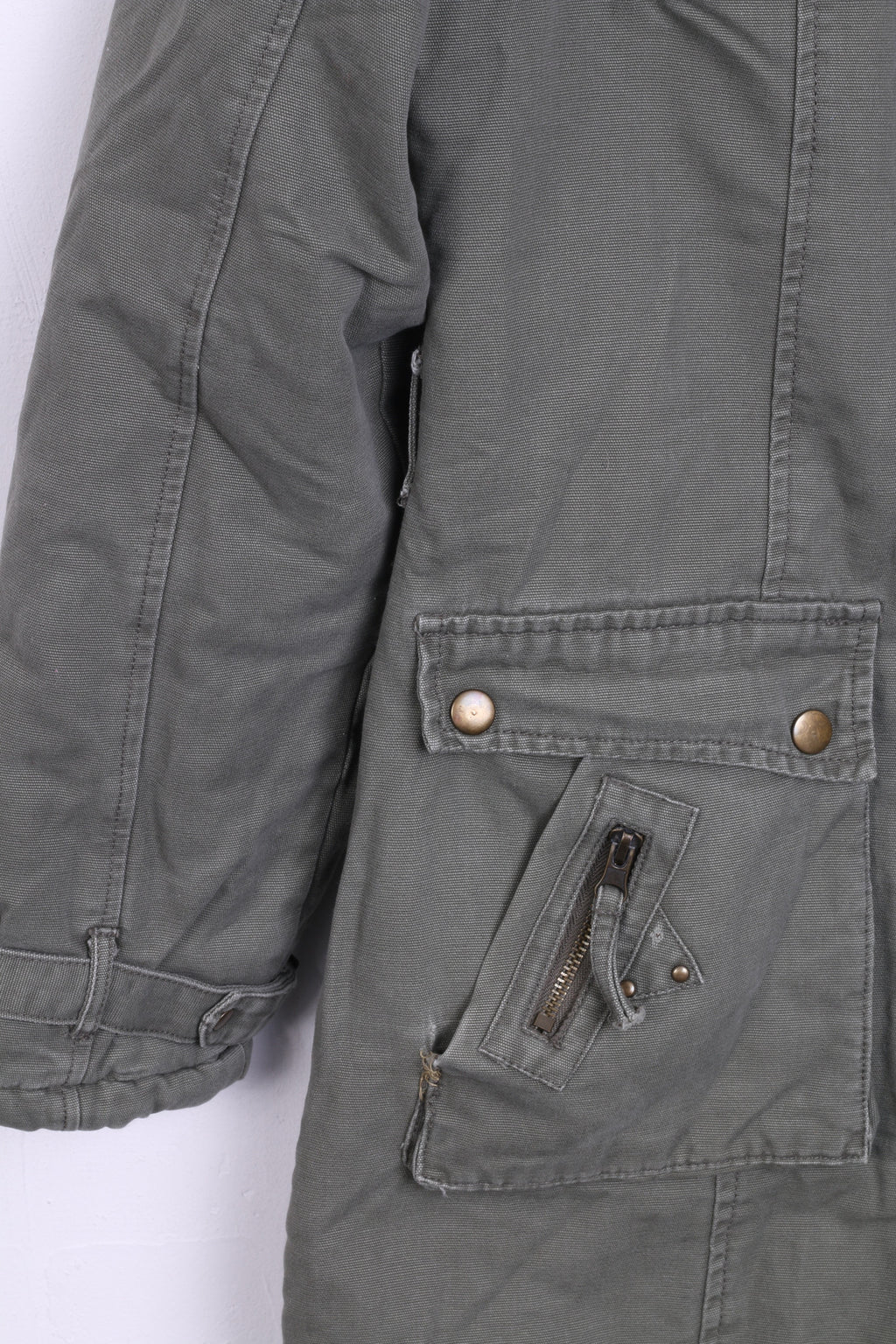 LANCHEN Womes XL Jacket Parka Green Cotton Padded Winter - RetrospectClothes