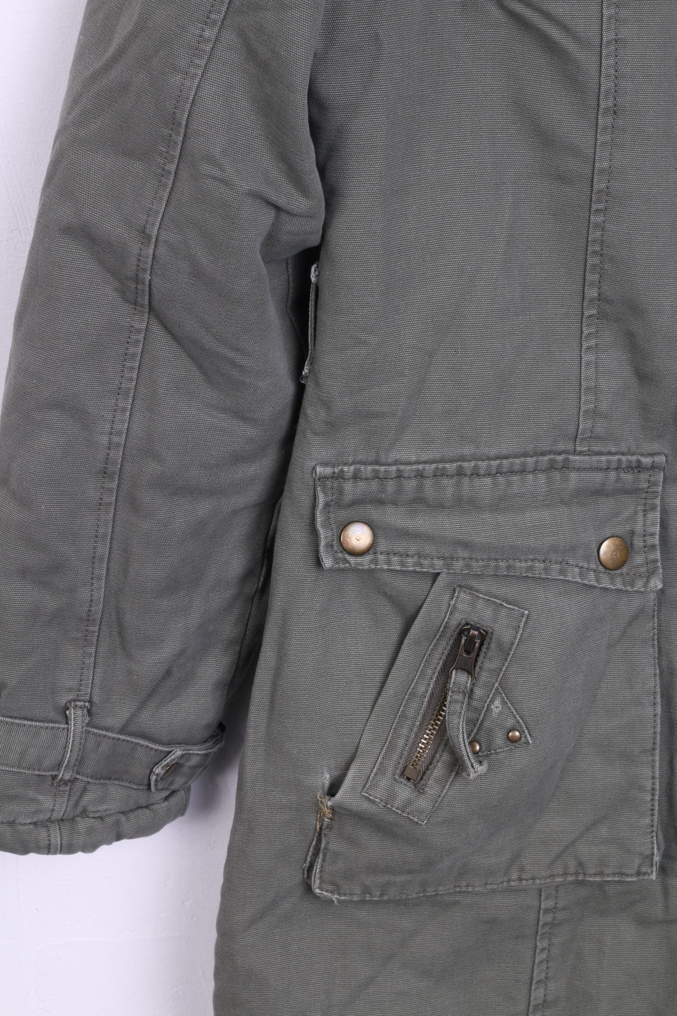 LANCHEN Womes XL Jacket Parka Green Cotton Padded Winter - RetrospectClothes