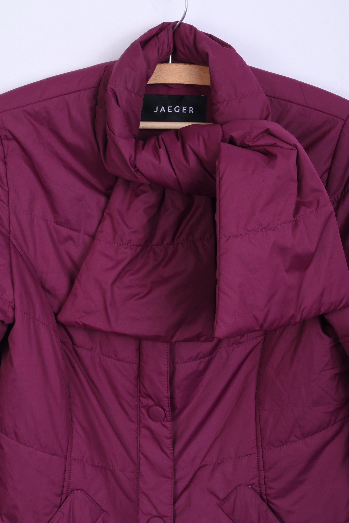 JAEGER Womens 8 S Jacket Purple Shawl Full Zip Warm