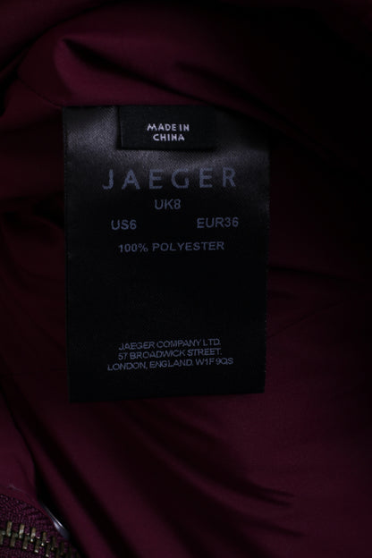 JAEGER Womens 8 S Jacket Purple Shawl Full Zip Warm