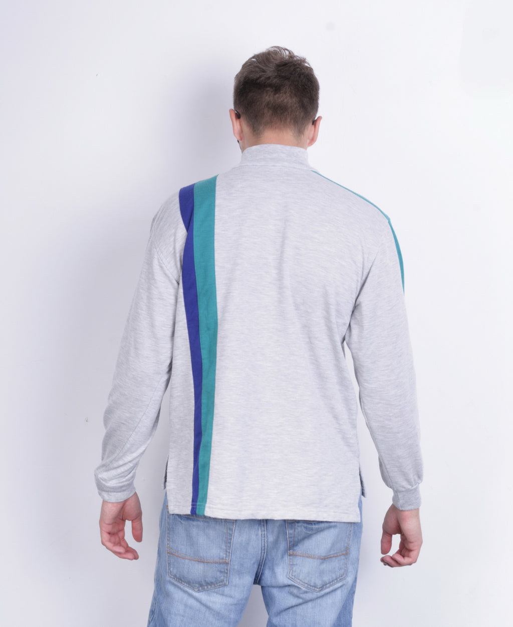 Odlo Mens L Sweatshirt Grey Jumper Sport Vintage 90s - RetrospectClothes