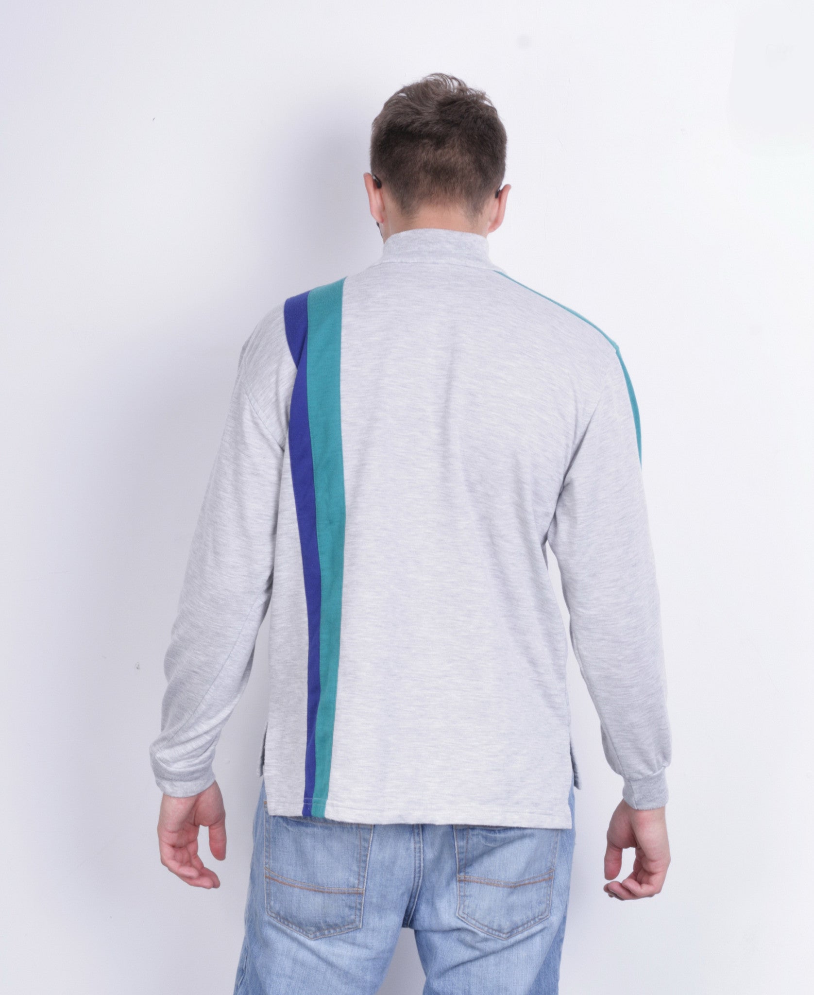 Odlo Mens L Sweatshirt Grey Jumper Sport Vintage 90s - RetrospectClothes