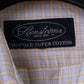 Stenstroms Men 40 M Casual Shirt Yellow Check Two Fold Cotton Long Sleeve