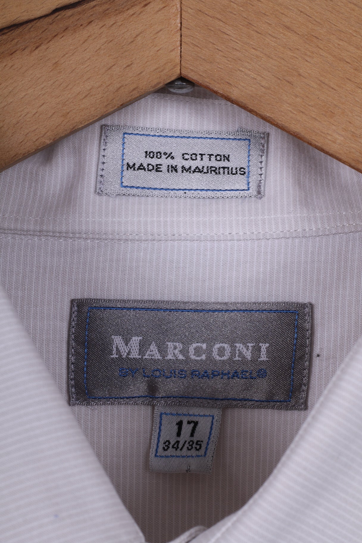 Marconi By Louis Raphael Mens 17 XL Casual Shirt Button Down Collar Beige