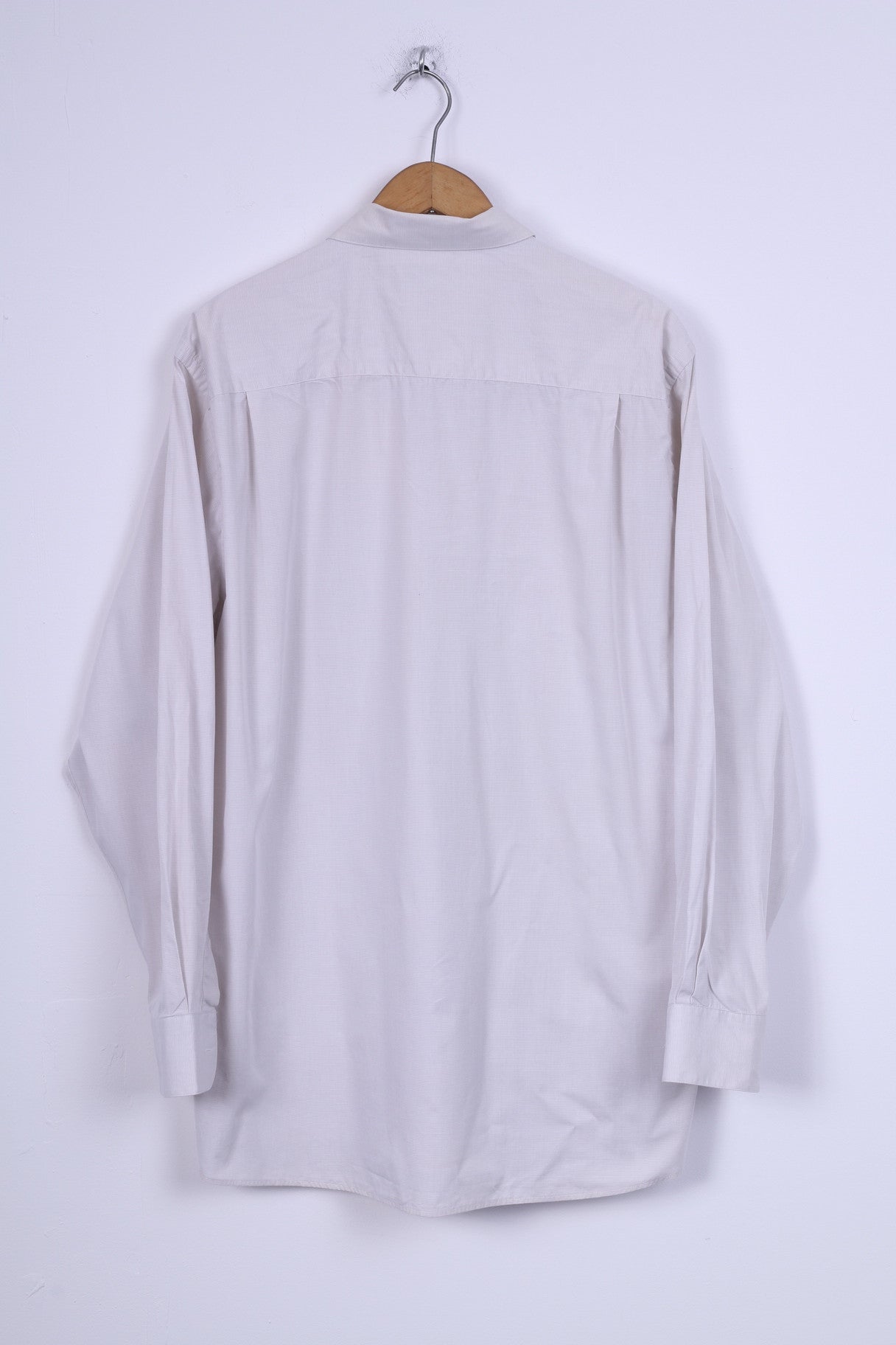 Marconi By Louis Raphael Mens 17 XL Casual Shirt Button Down Collar Beige