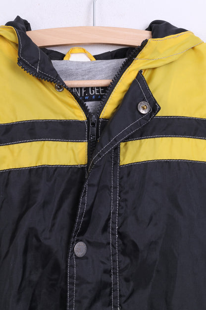 John F.Gee Boys 146 Jacket Hood Waterproof Nylon Black - RetrospectClothes
