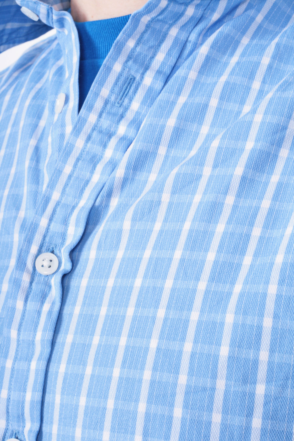 Thomas Pink Jermyn Street Mens 16.5 36.5 L Casual Shirt Check Blue Cotton - RetrospectClothes