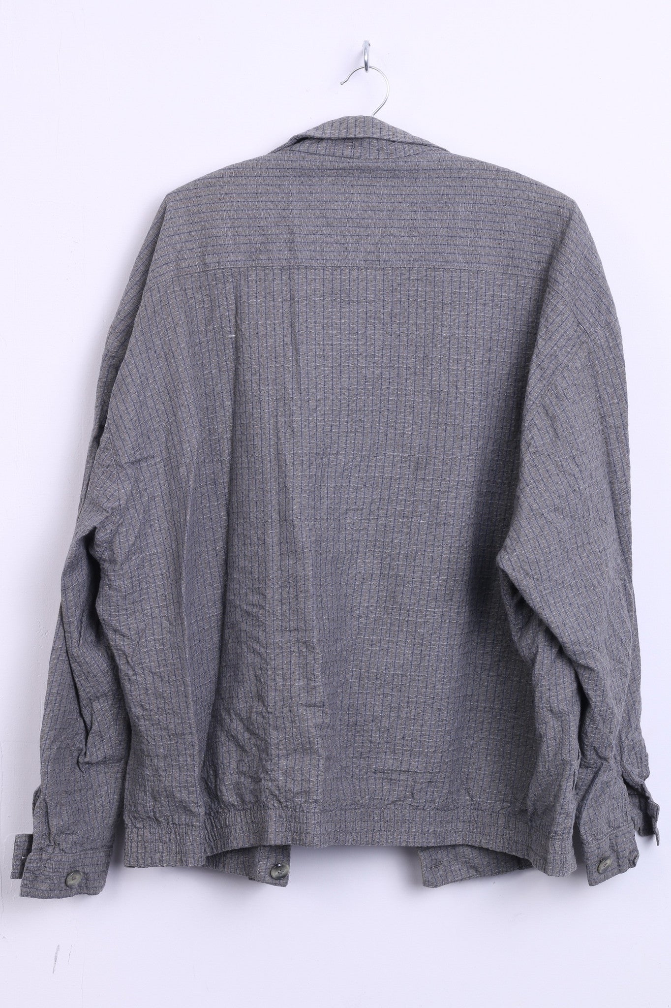 Womens 4XL Jacket Check Blazer Dark Grey Double Breasted Pockets - RetrospectClothes