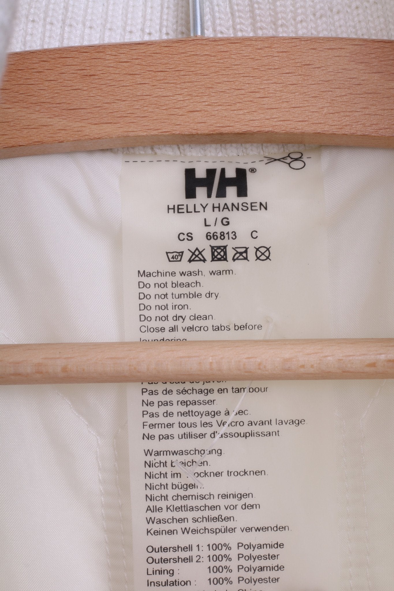 Helly Hansen Wome L Jacket Cream Bomber Nylon Imperméable Floral Cropped HH Top