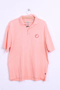 Callaway Golf Mens S Polo Shirt Peach LAS AMERICAS TENERIFE Big Bertha Pique - RetrospectClothes