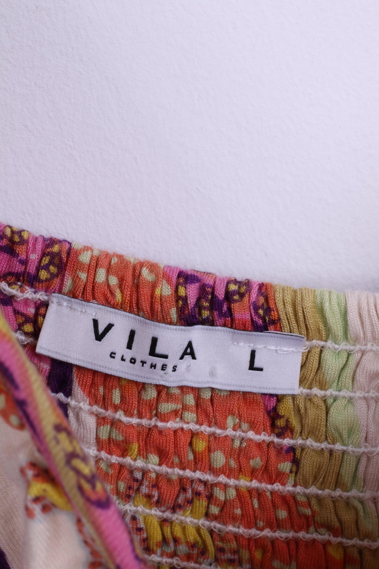 VILA Womens L Dress Summer Floral Viscose Multi Colors