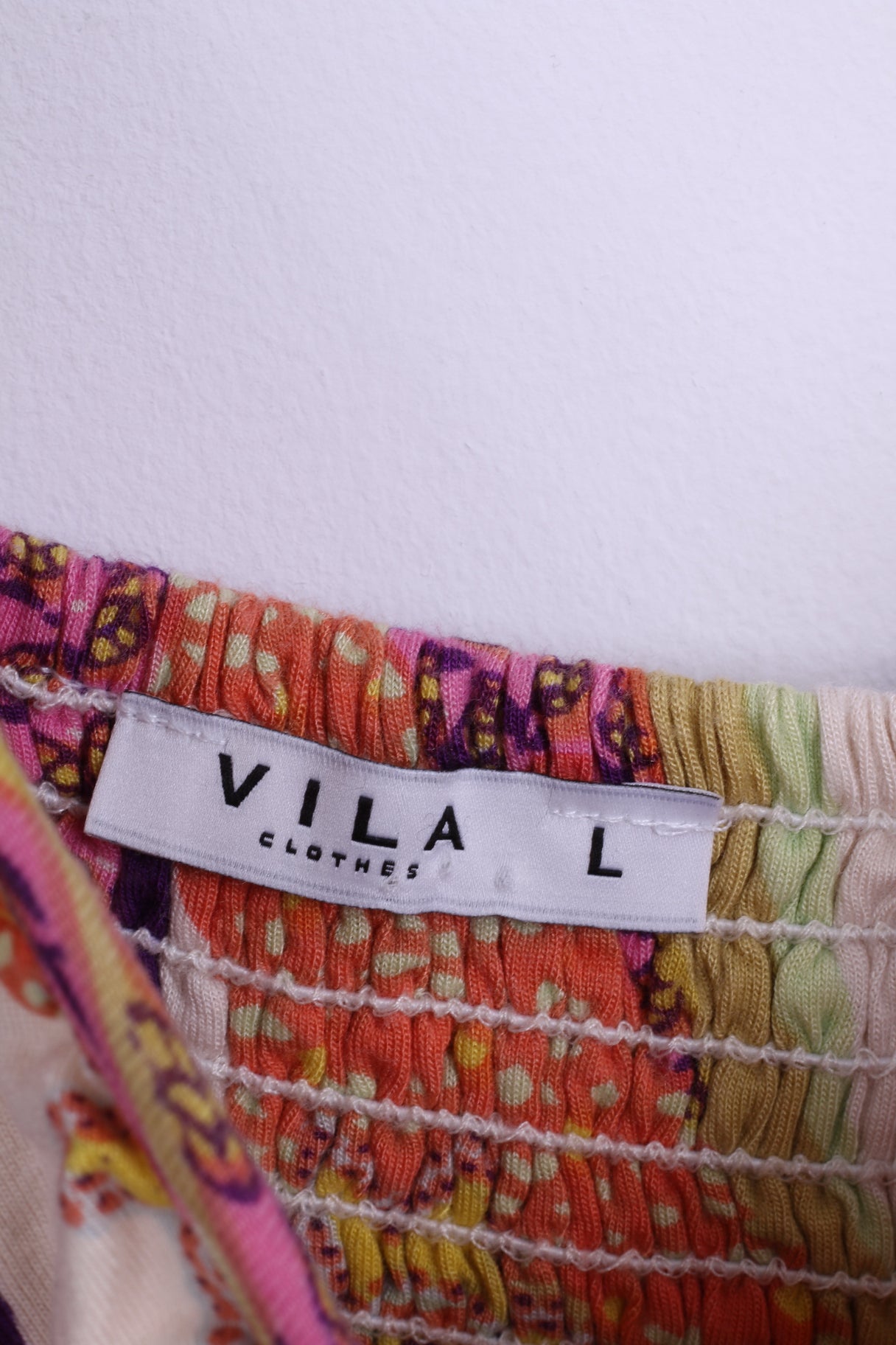 VILA Robe L d'été en viscose florale pour femme Multicolore