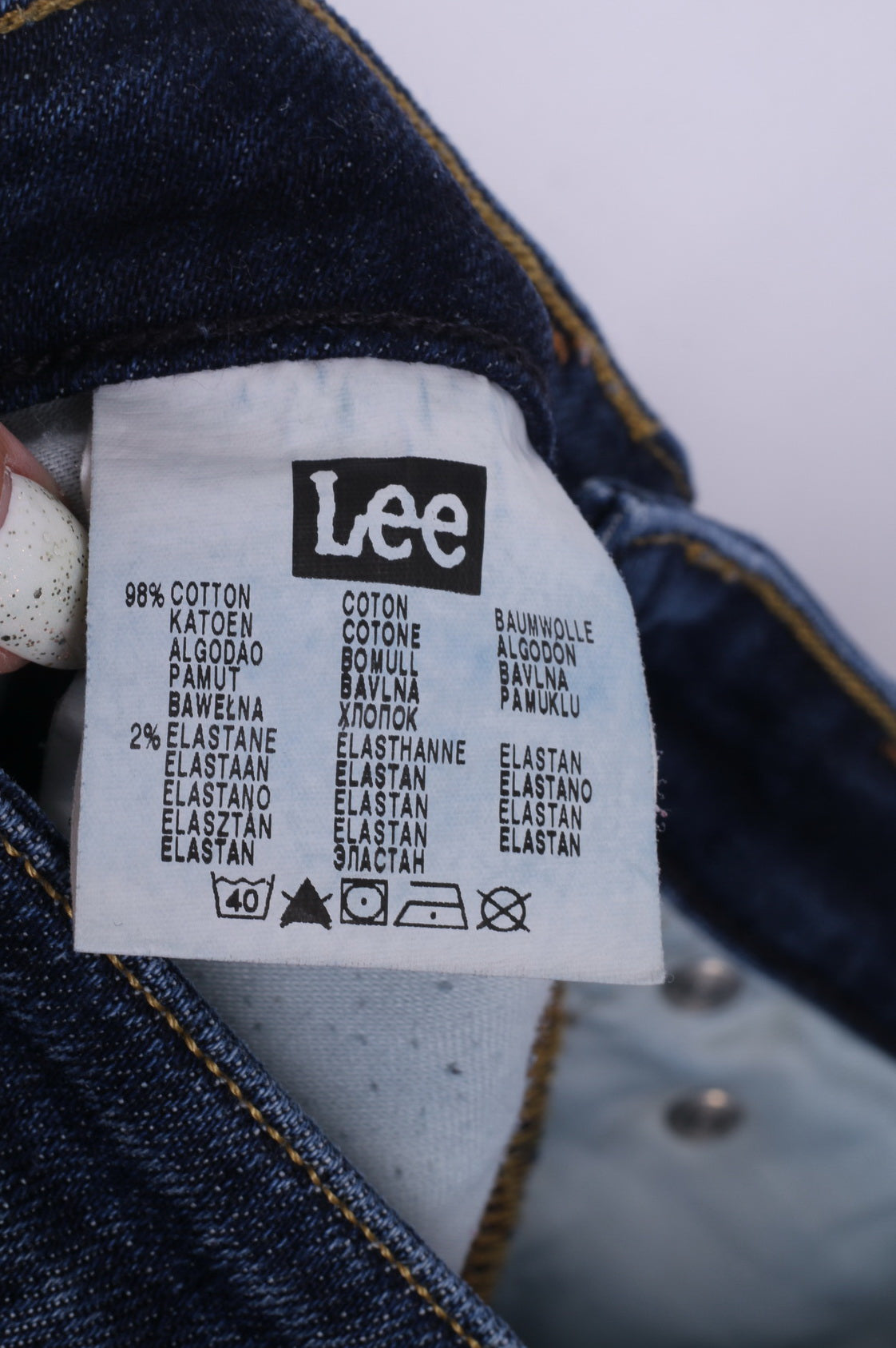 Lee Pantalon en jean pour fille de 15 ans en coton denim bleu marine modèle VERDI