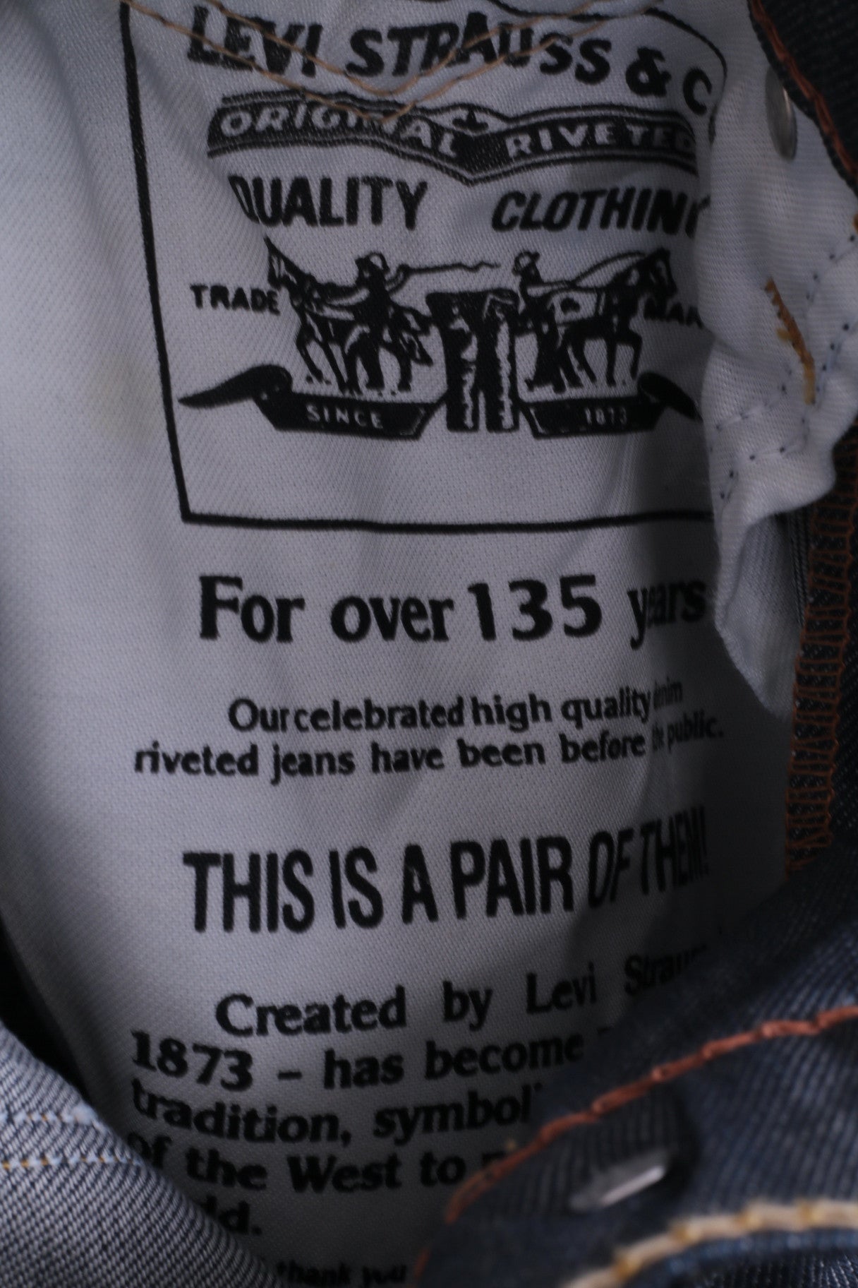 Levi Strauss &amp;Co Homme W28 L32 Pantalon Denim Bleu Marine Jeans Coton 504 Droit