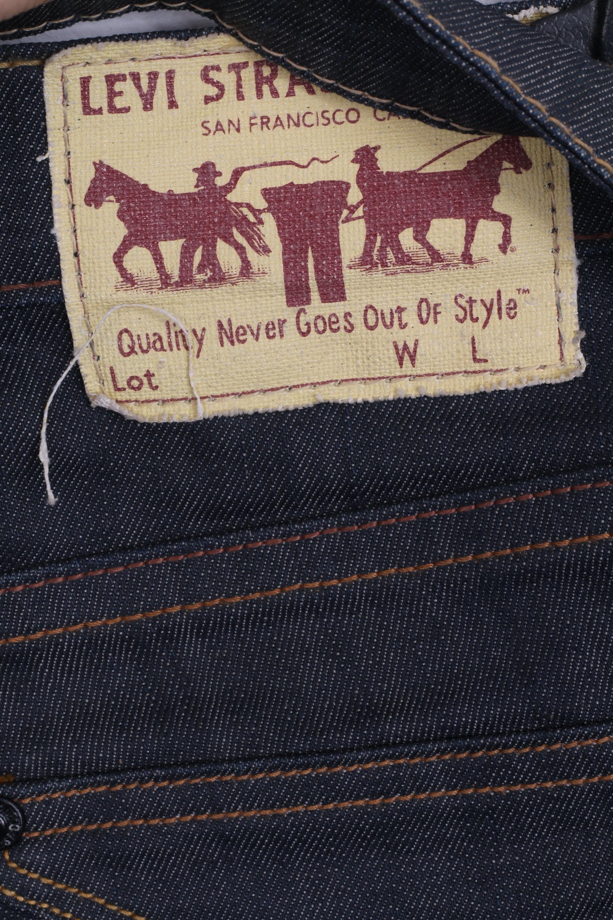 Levi Strauss &Co Mens W28 L32 Trousers Denim Navy Jeans Cotton 504 Straight