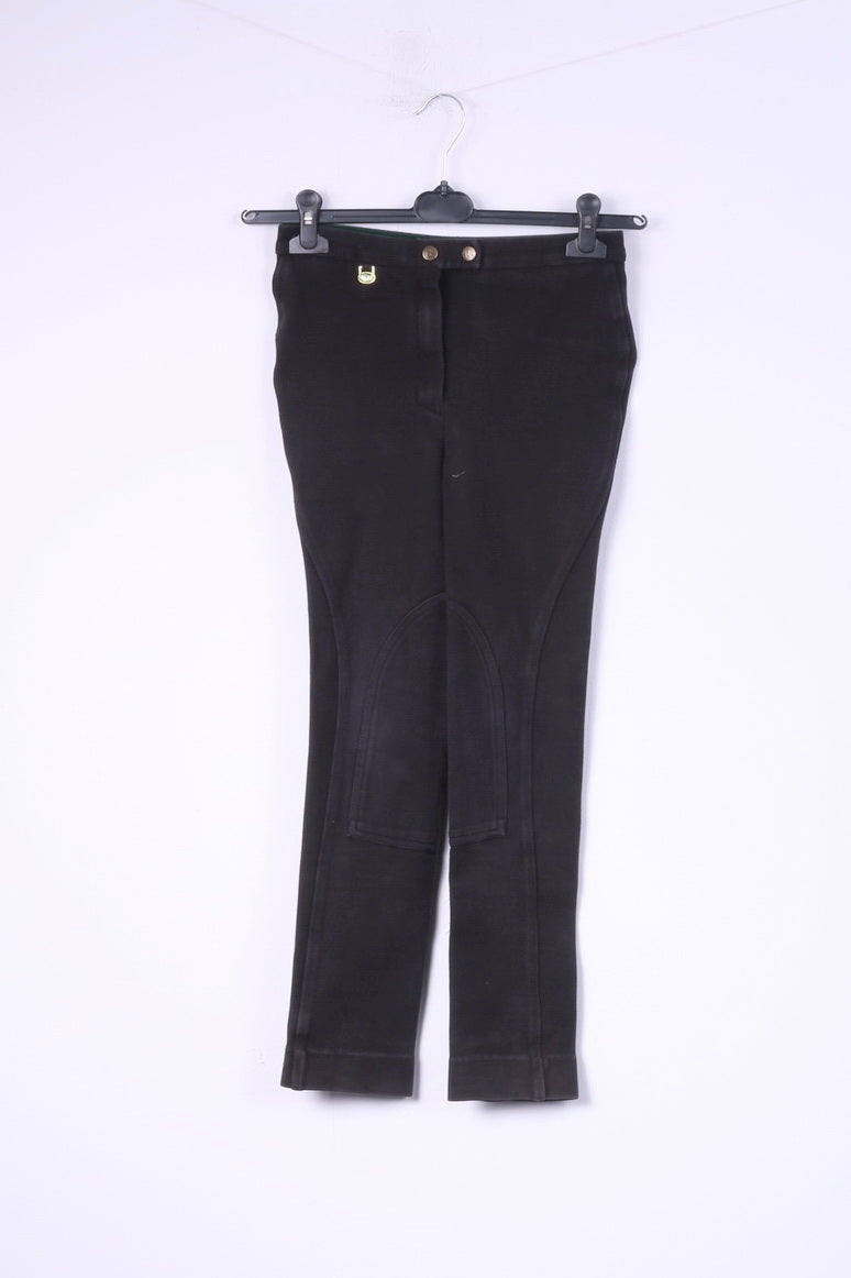 Rhinegold Girls 28 Trousers Child Regular Navy Cotton Lycra Horse Pants Jodhpurs