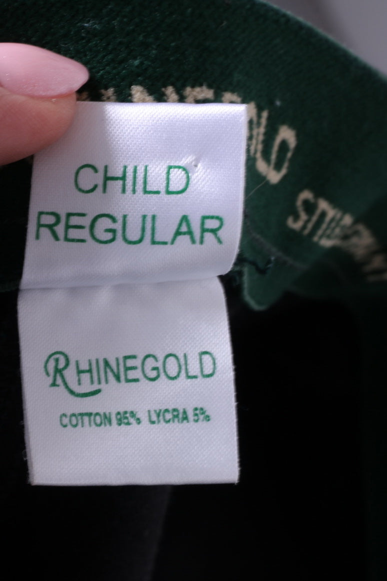 Rhinegold Girls 28 Trousers Child Regular Navy Cotton Lycra Horse Pants Jodhpurs