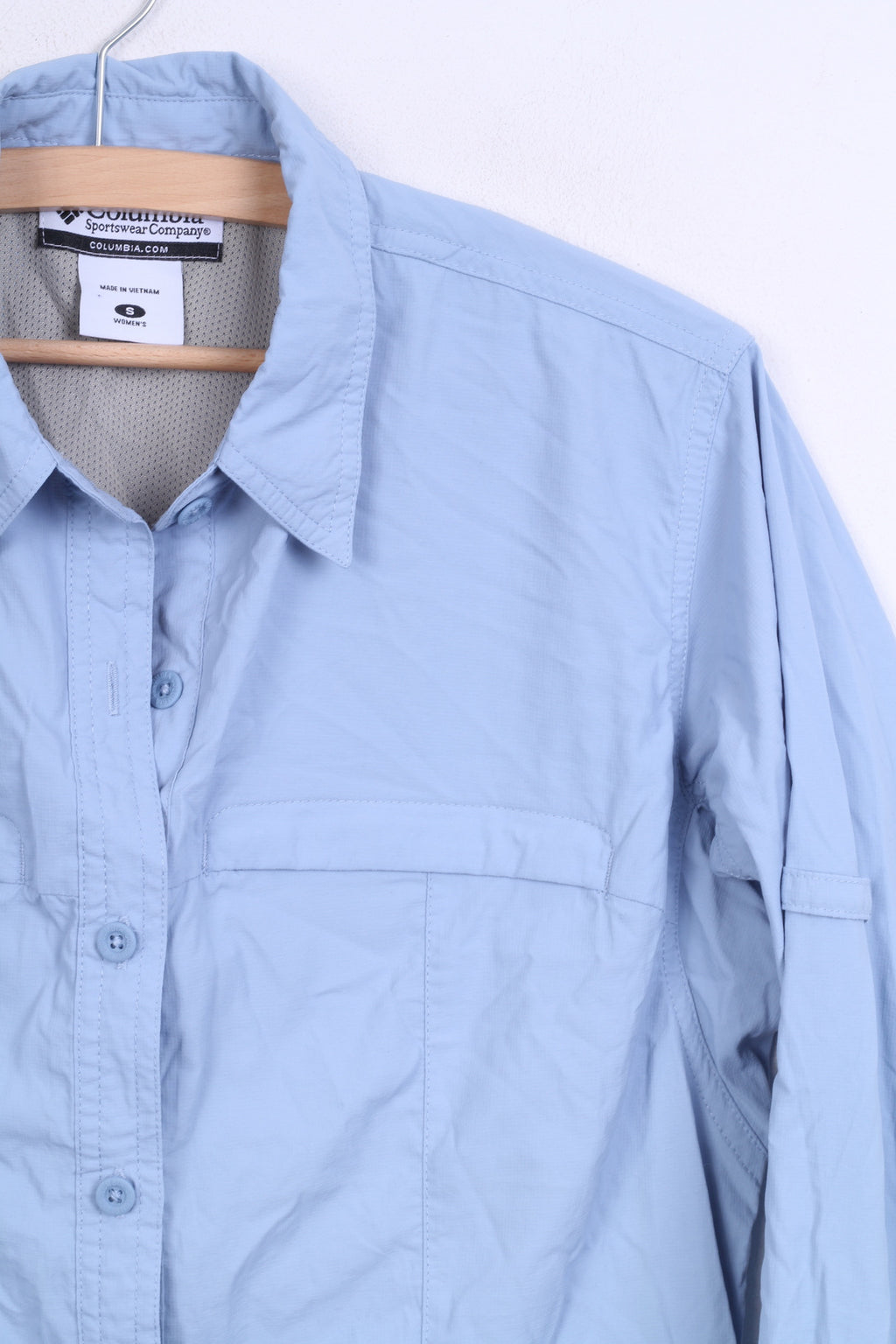 Chemise décontractée Columbia pour femme, haut en nylon bleu Sportswear Company