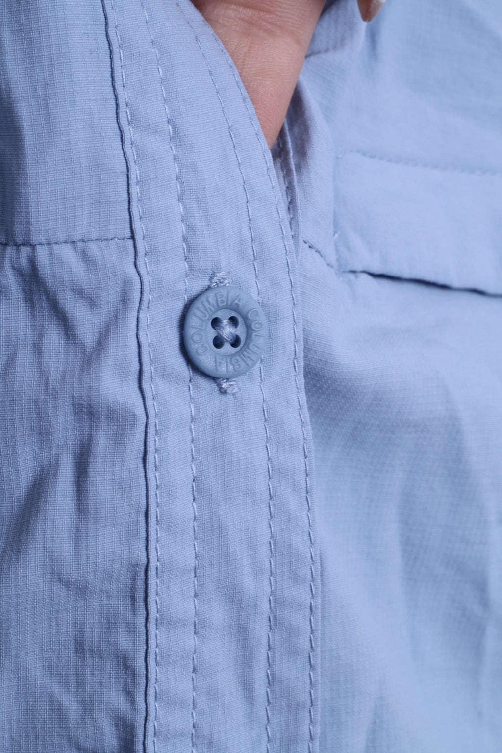 Chemise décontractée Columbia pour femme, haut en nylon bleu Sportswear Company