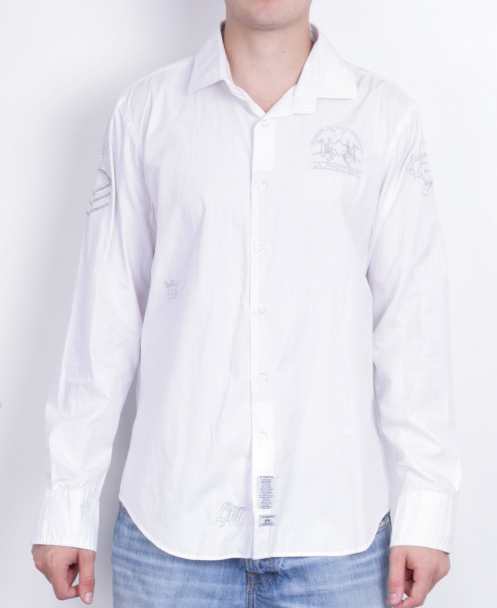 La Martina Mens XXL Casual Shirt White Heritage Cotton - RetrospectClothes