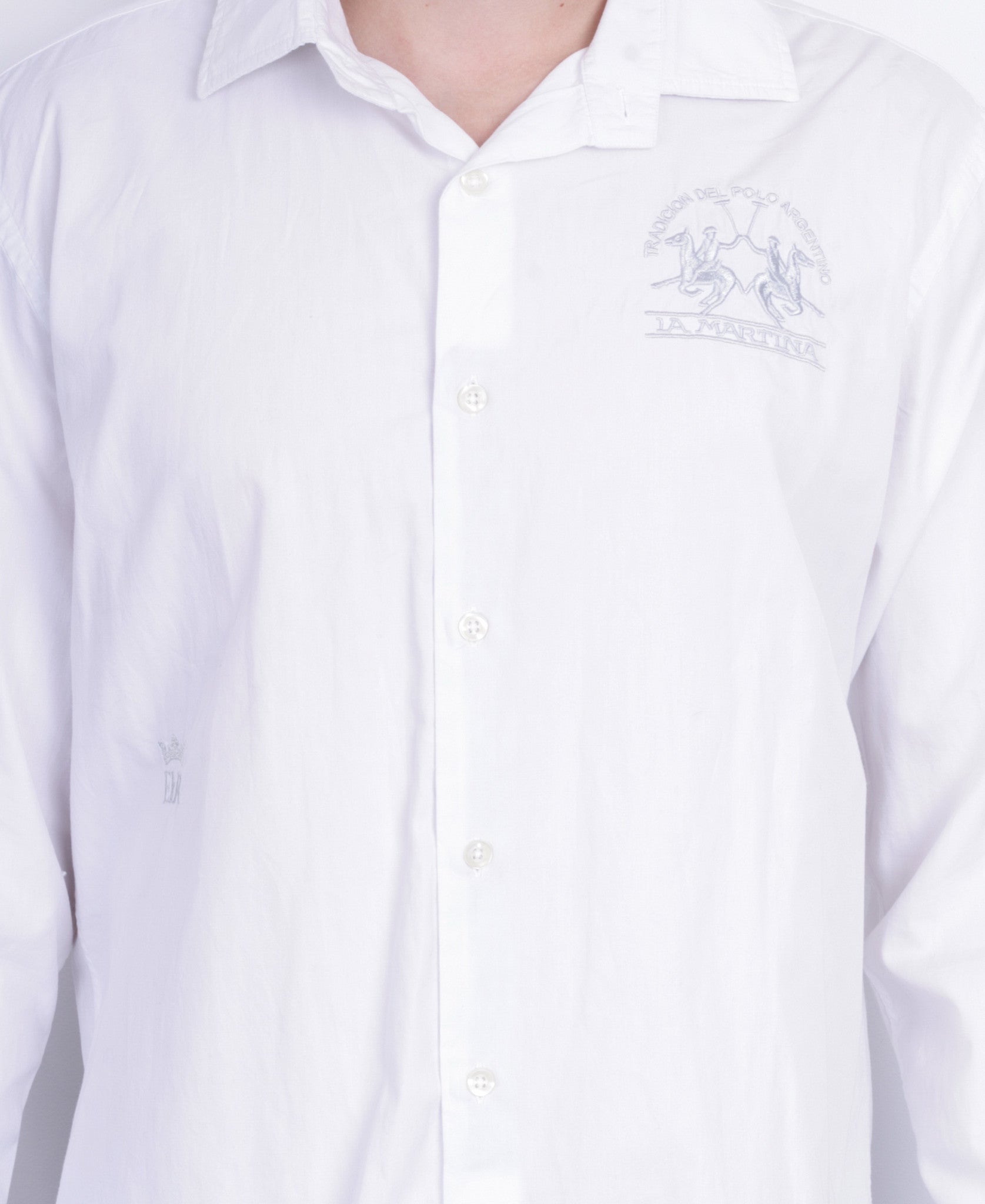 La Martina Mens XXL Casual Shirt White Heritage Cotton - RetrospectClothes