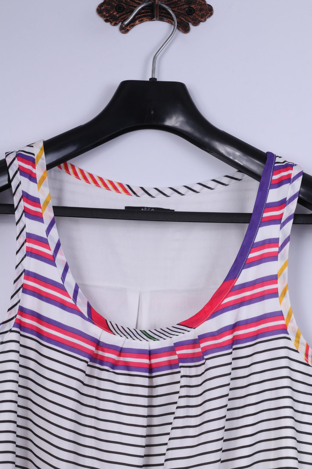 Nice Girl Girls M 164 Mini Dress White Multi Striped Summer Tunic