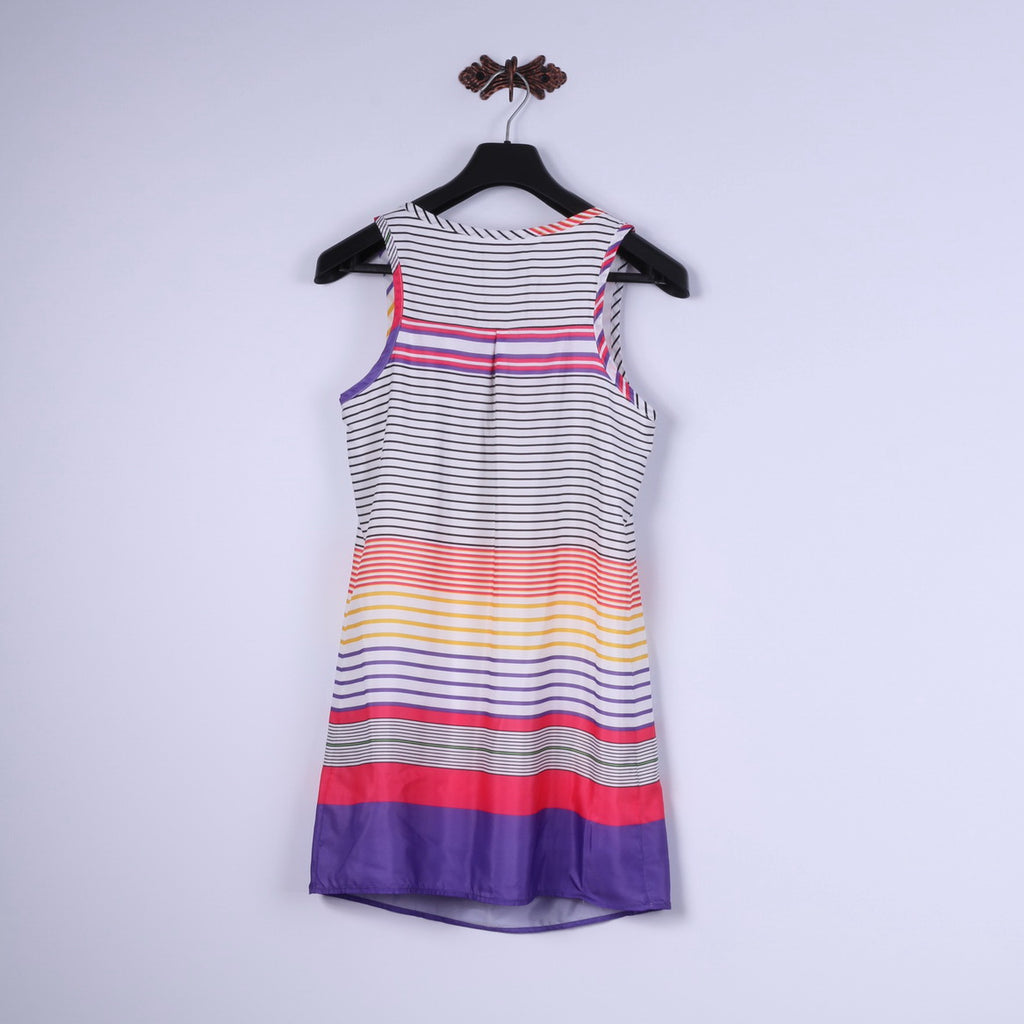 Nice Girl Girls M 164 Mini Dress White Multi Striped Summer Tunic
