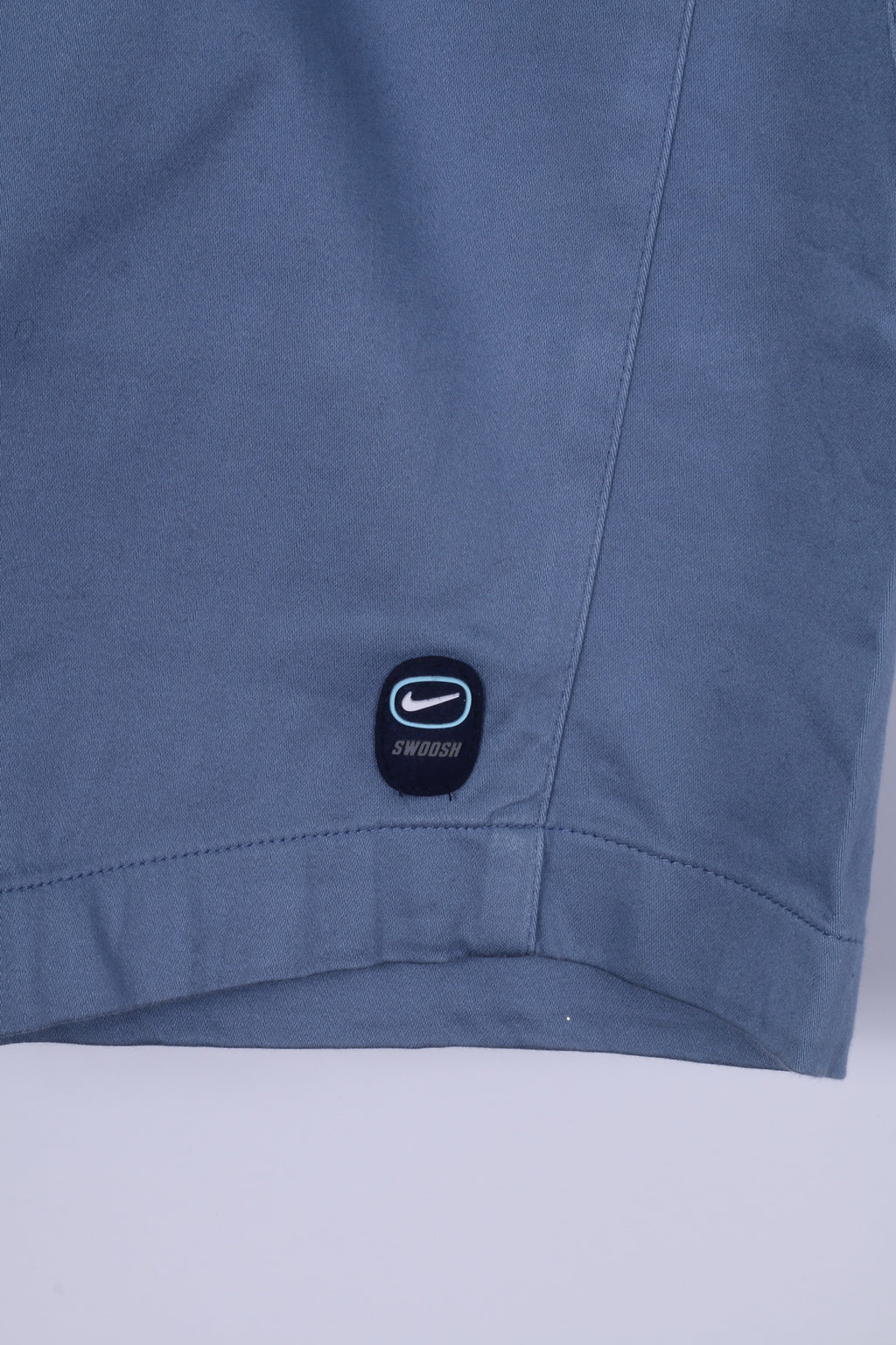 Nike Swoosh Mens M Shorts Blue Cotton Elastane Blend Two Pockets Sportswear Bottoms