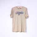 Samsousan Men M T- Shirt Graphic Australia Way Beige Cotton Top