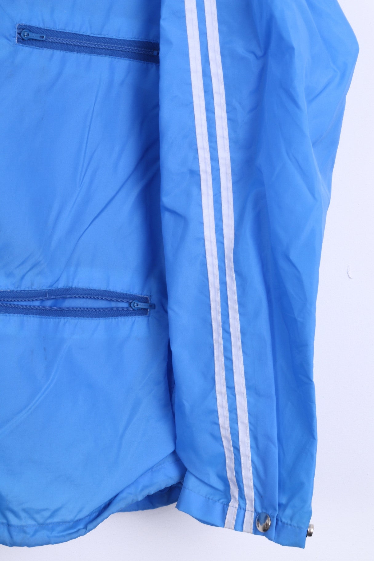 Freetime Mens 48 M Jacket Blue Nylon Waterproof Hood - RetrospectClothes
