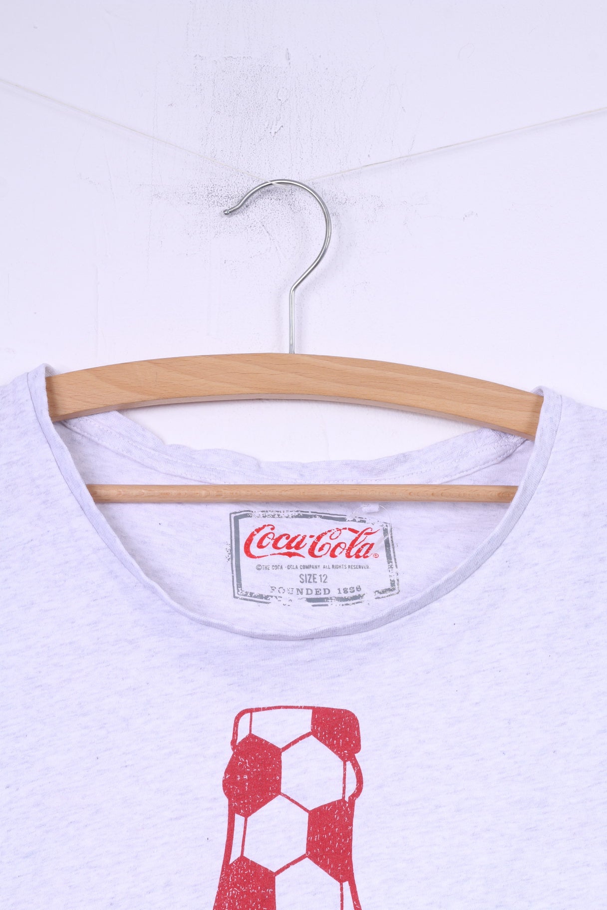 George Womens 40 12 M T-Shirt Graphic Coca-Cola Cotton Crew Neck Top