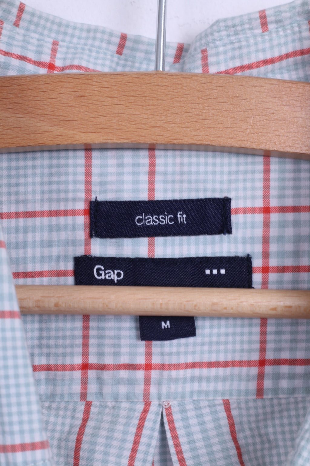 Gap Chemise décontractée en coton à carreaux menthe à manches longues pour homme