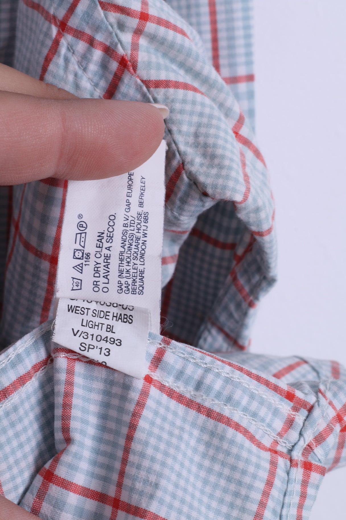 Gap Chemise décontractée en coton à carreaux menthe à manches longues pour homme