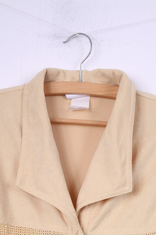 Chicc Chemisier 2XL pour femme avec boutons sur le devant avec poche jaune vintage 