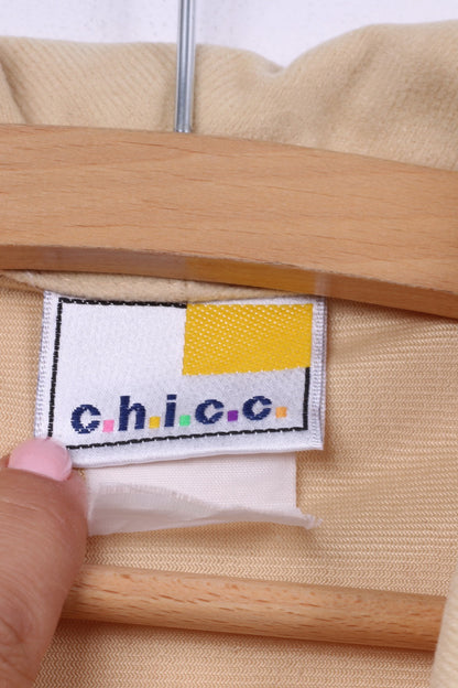 Chicc Chemisier 2XL pour femme avec boutons sur le devant avec poche jaune vintage 
