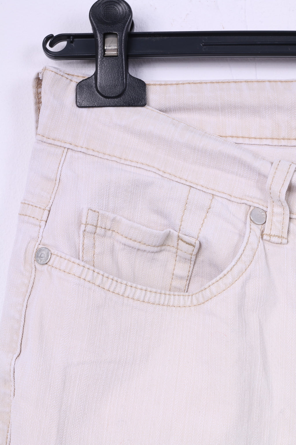 Mac Jeans Pantalon 40 W 30 Beige Coton Melanie Magic Cotton Femme 